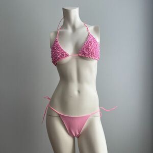 Swimwear Women's Bikini Small Pink Two Piece Summer Swimsuit